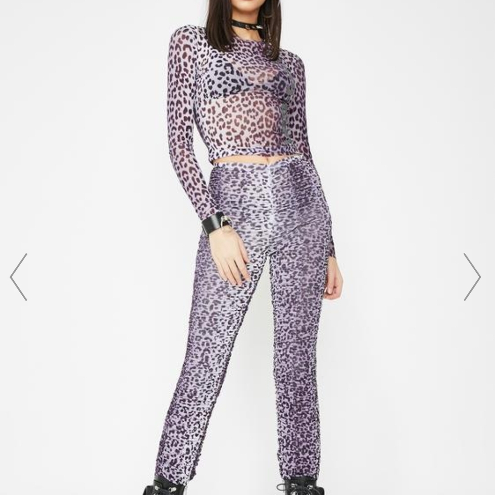 I.AM.GIA Purple Leopard Print Leggings